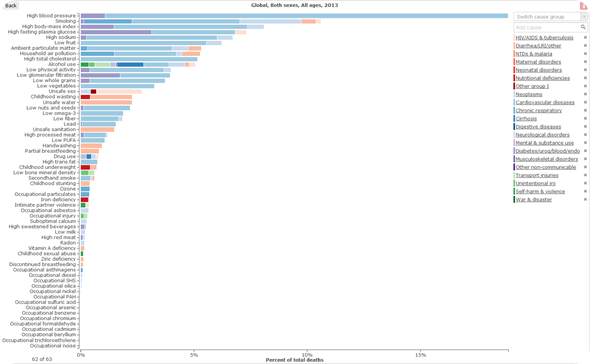 Rate of Global Mortality By Risk Factor