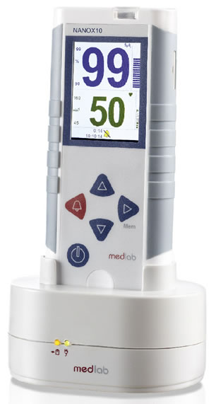 NANOX10C Pulse Oximeter with Charger from Medlab