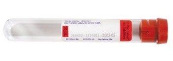 Red Stopper Blood Collection Tube from Sirchie