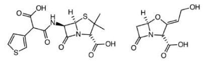 Ticarcillin & Clavulate. Blood, bone, respiratory, urinary tract infections.