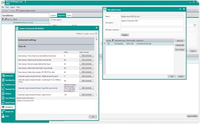 Report view in Vision Air