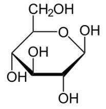 Figure 3 Haworth projection of β-D-Glucopyranose. Note the OH is on the same side as CH2OH.