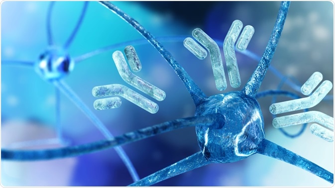 Antibodies surrounding neuron - By ustas7777777