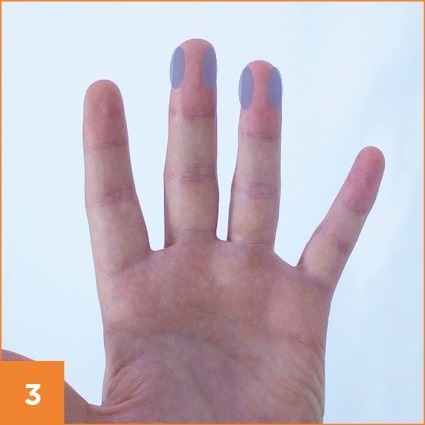 Step 3 in taking a blood prick