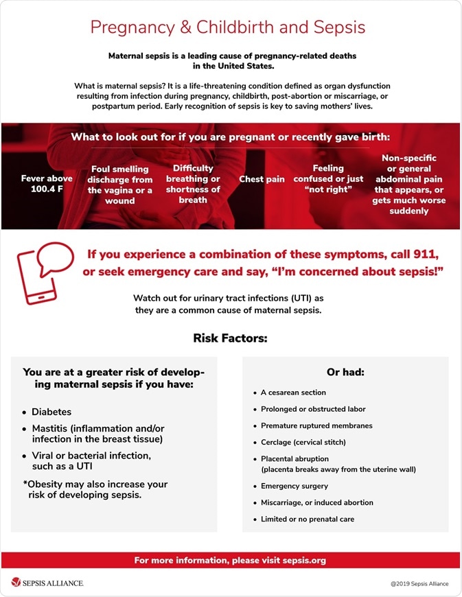 Maternal sepsis fact sheet from sepsis alliance
