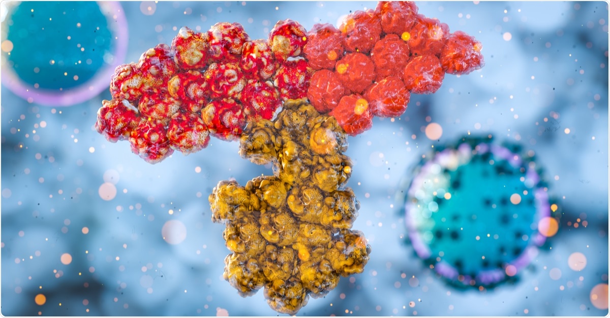 3D rendering of SARS-CoV-2 antibody. Image Credit: CI Photos / Shutterstock