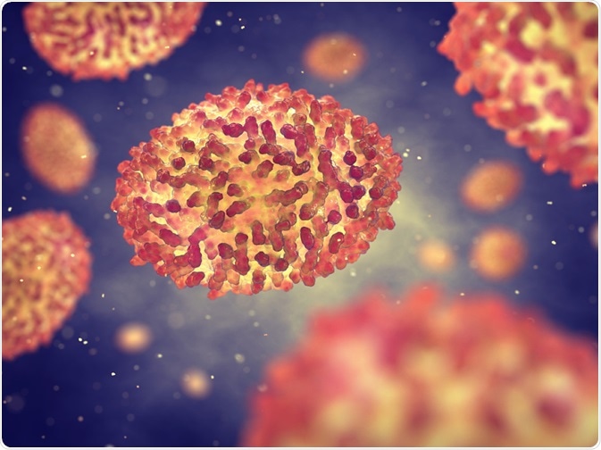 Smallpox also known as Variola was an infectious disease caused by the Variola virus, 3d illustration. Image Credit: nobeastsofierce / Shutterstock