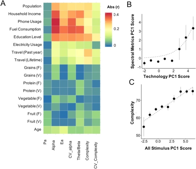 Study shows key relationships between stimulus environment and human brain physiology