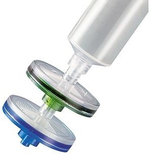 Syringe filters for use from medical devices to cell culturing