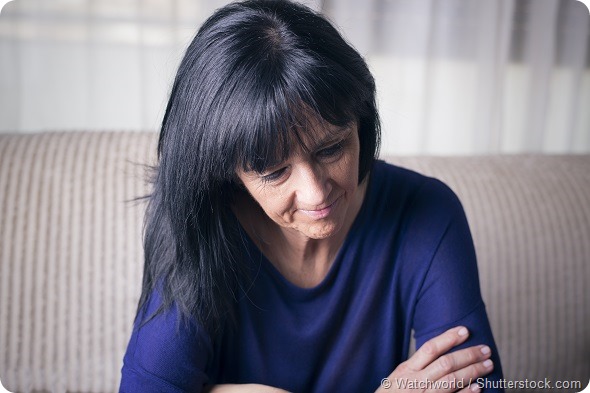 Sad mature woman