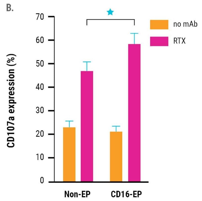 Role of NK cells for enhanced combination therapy to treat B-cell lymphoma