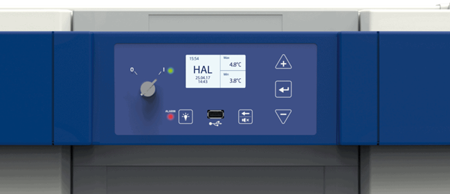 B51 blood bank refrigerator for compact, secure blood storage