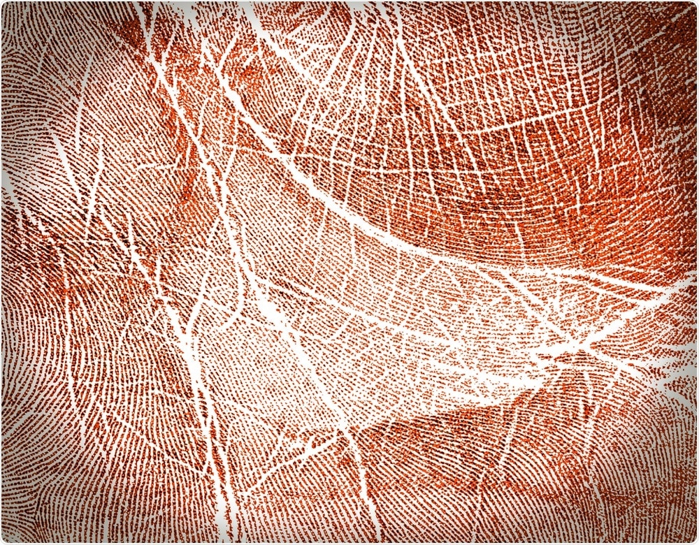 Handprint pattern - covered in blood.