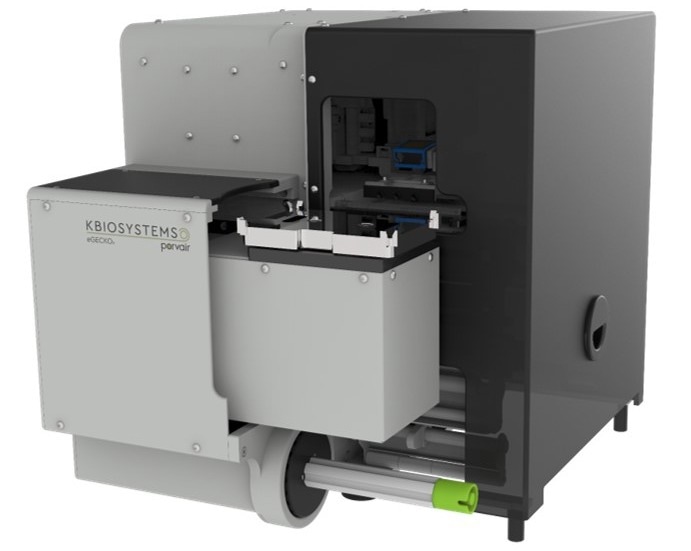 Automated barcode applicator for microplates and Petri dishes Automated barcode applicator for microplates and petri dishes