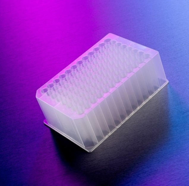 Microplate optimised for magnetic bead separations